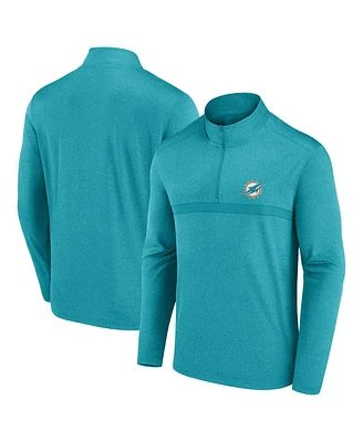 Fanatics Men's Aqua Miami Dolphins Head-to-Head Quarter-Zip Top