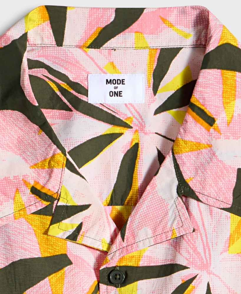 Mode of One Men's Floral Tones Relaxed-Fit Printed Button-Down Camp Shirt, Exclusively at Macy's