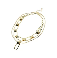 Industrial Chainlink Multi-Layer Necklace
