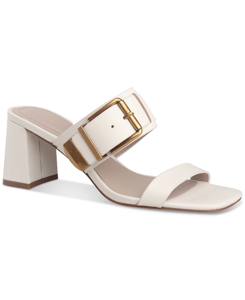 Giani Bernini Women's Hillarry Buckle Block Heel Dress Sandals, Created for Macy's