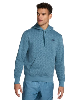 Nike Men's Club Fleece Pull-Over Monogram Hoodie