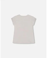 Deux par Deux Big Girls Organic Cotton Tee Fruits On White Background