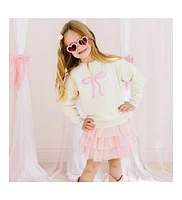 Sweet Wink Big Girls Coquette Bow Patch Sweatshirt