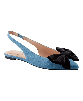 Bandolino Women's Simona Bow Slingback Flats