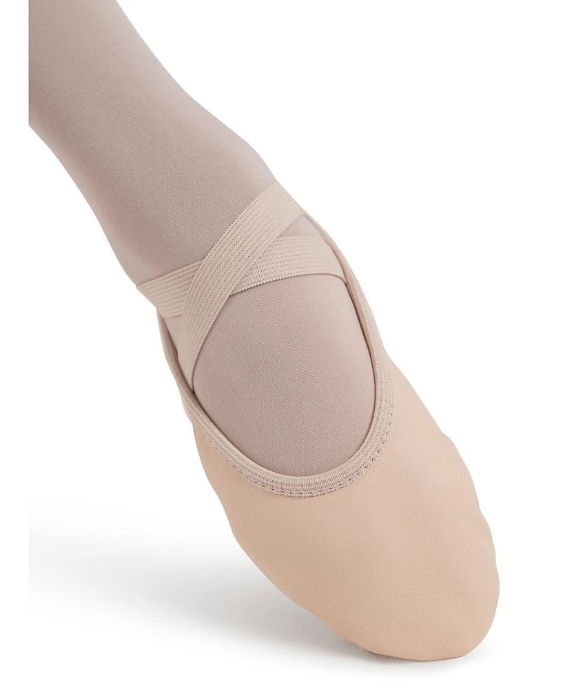 Capezio Little Girls Hanami Leather Wide Ballet Shoe