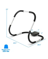 Portable Ab Trainer with Headrest and Foam Handle for Office Home Gym