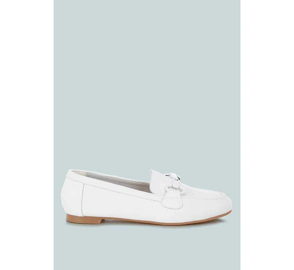 Taranis Monochromatic Horsebit Real Leather Loafers