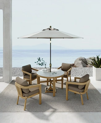 Reid Outdoor 5pc Set (Round Dining Table & 4 Dining Chairs), Created for Macy's