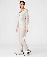 Cable & Gauge Women's Comfort Rib Zip Front Hoodie & Jogger Matching Set