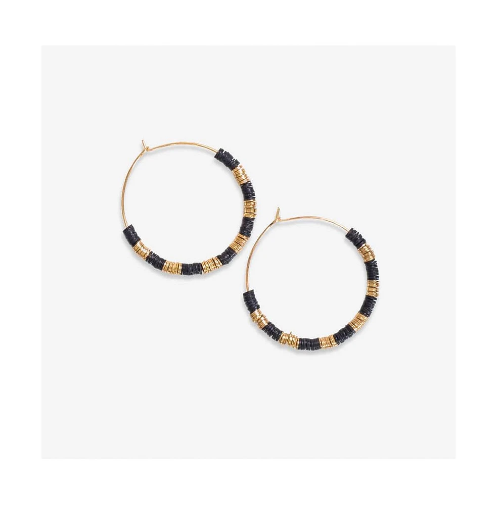 Jennifer Colorblock Small Sequin Hoop Earrings
