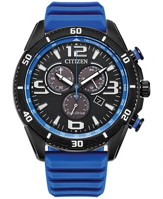 Citizen Men's Sport Casual Brycen Blue Silicone Strap Watch 44.8mm
