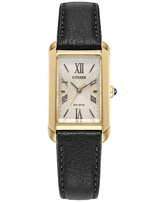 Citizen Women's Classic Bianca Black Apple Material Strap Watch 32.4mm