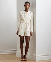 Lauren Ralph Lauren Women's Belted Double-Breasted Cady Romper