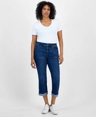 Style Co Womens Mid Rise Curvy Capri Jeans 2p 28w Exclusively At Macys