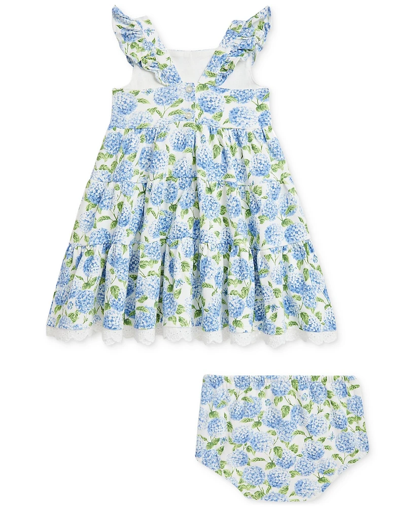 Polo Ralph Lauren Baby Girls Floral Flutter-Sleeve Dress