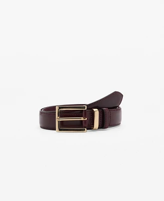 Mango Women's Square Buckle Leather Belt