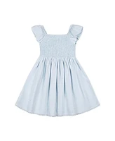 Hope & Henry Big Girls Sateen Cap Sleeve Special Occasion Smocked Flower Dress