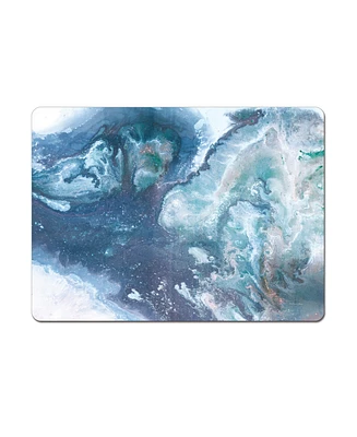 CounterArt Graceful Ocean Hardboard Cork Placemats, Set of 4