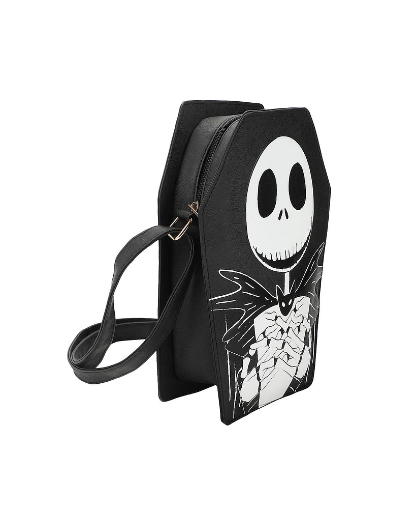 Nightmare Before Christmas Jack Skellington Coffin 11" Crossbody Bag