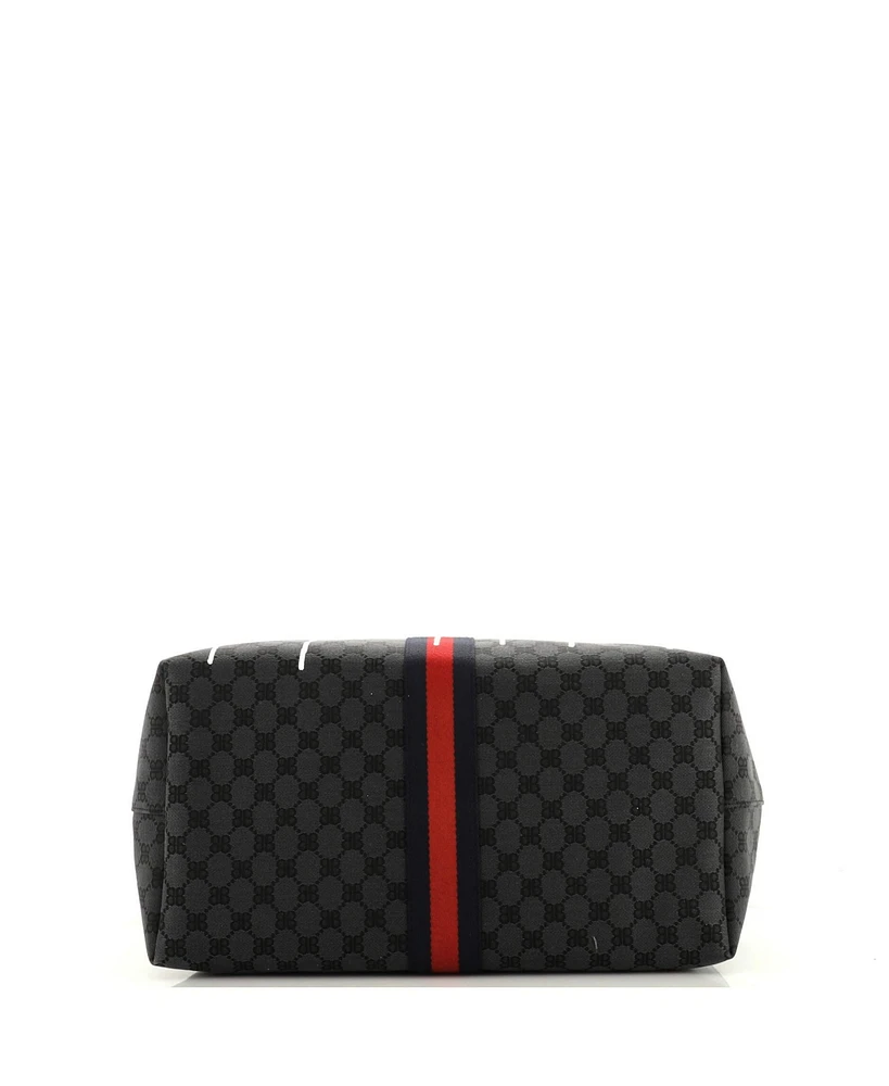 Pre-Owned Balenciaga Large x Gucci The Hacker Project Tote Graffiti Bb Canvas