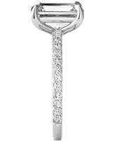 Charles & Colvard Moissanite Classic Basket Solitaire Engagement Ring (3 ct. t.w.) 14k White Gold