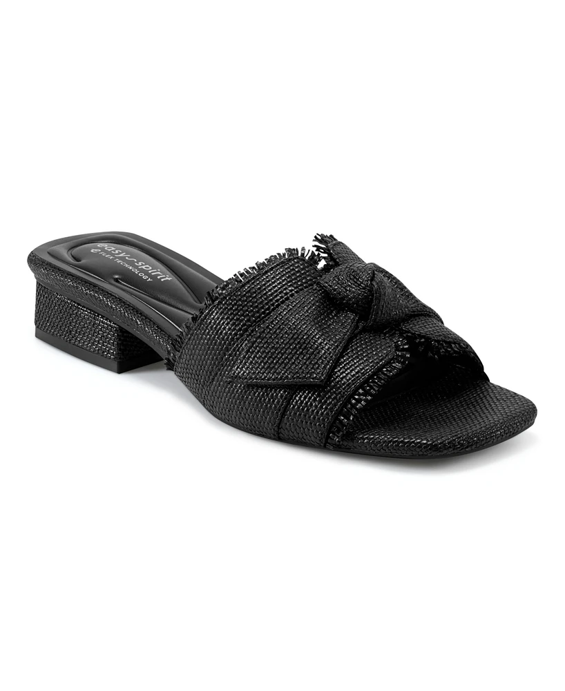 Easy Spirit Women's Girly eFlex Knotted Bow Dress Sandals