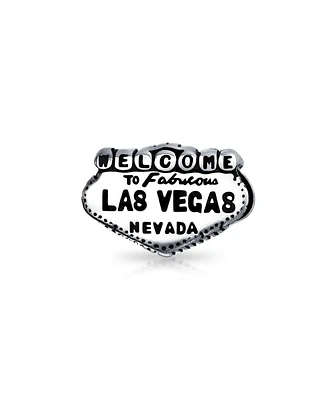 Bling Jewelry Welcome to Las Vegas Charm Bead Sterling Silver European Bracelet