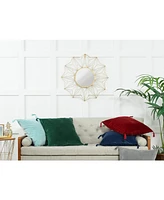 River Boulder Cotton Accent Throw Pillow w/ Tassels