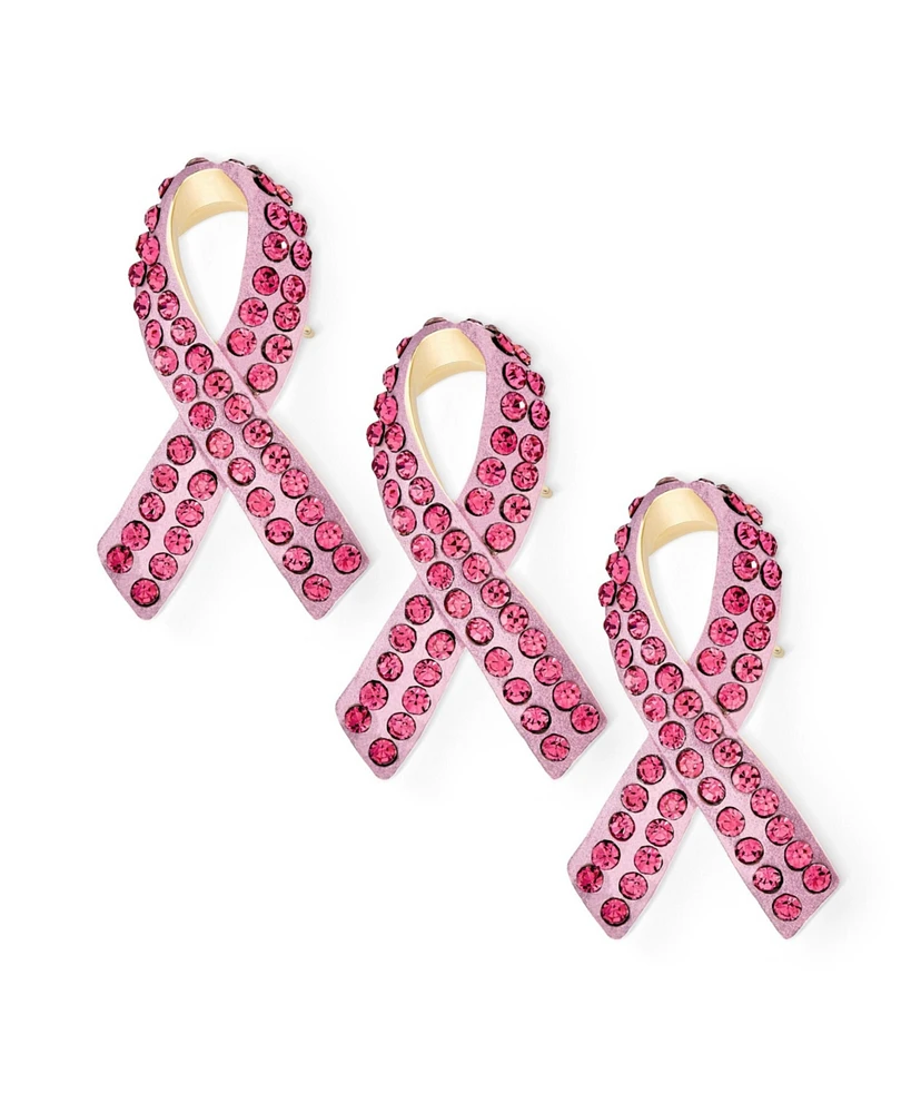 Bling Jewelry Cancer Awareness Brooch Pin Multi Color Crystal Enamel Support Symbol