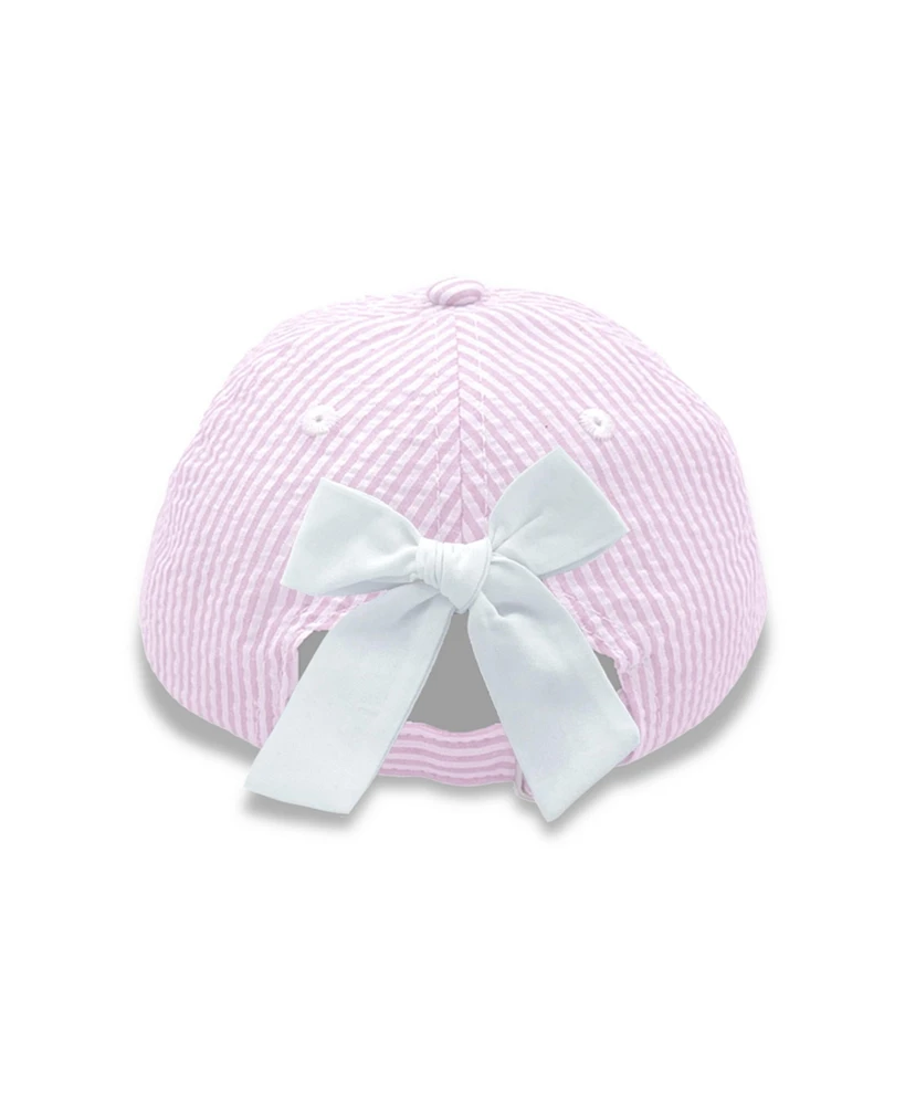 Bits & Bows Girls Lil Sis Bow Baseball Hat