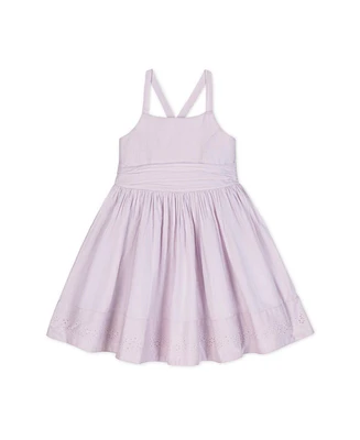 Hope & Henry Baby Girls Heirloom Organic Sleeveless Special Occasion Sundress with Bow Back Detail and Embroidery