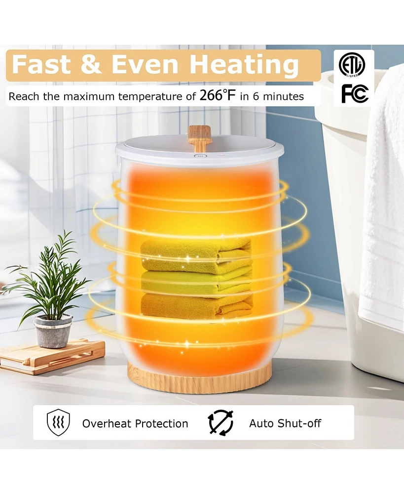 20L Large Heated Towel Warmer with Led Display and Button Control