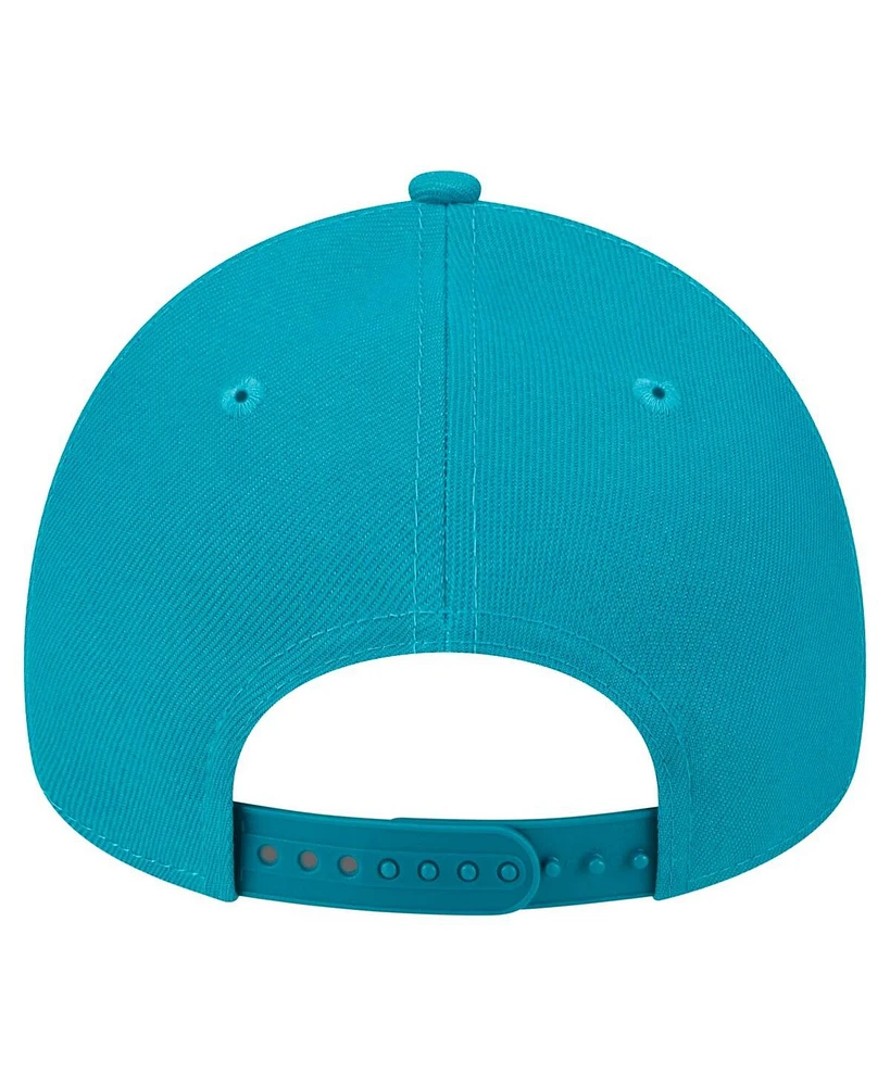 New Era Men's Aqua Miami Dolphins Throwback A-Frame 9FORTY Adjustable Hat