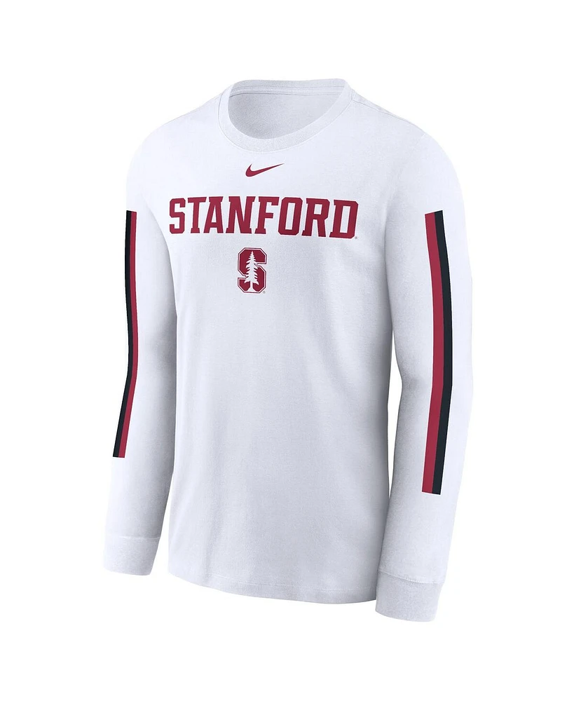Nike Men's White Stanford Cardinal Local Spirit Slogan Long Sleeve T-Shirt