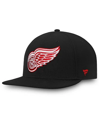 Fanatics Men's Black Detroit Red Wings Core Fitted Hat
