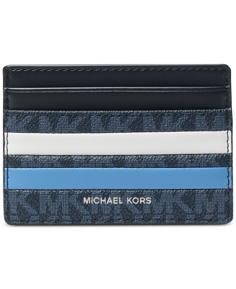 Michael Kors Men's Malone Leather Colorblocked Logo Card Case