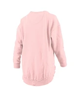 Pressbox Women's Light Pink Lsu Tigers Poncho Fleece Pullover Sweatshirt
