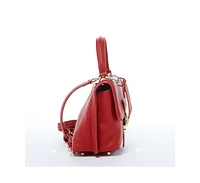 Susu Red Leather Backpack Purse for Women Convertible Crossbody Bag Pebble Texture Handbag