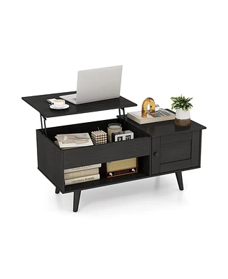 Lift-Top Coffee Table with Storage and Hidden Compartment Stylish and Functional Furniture for Living Room