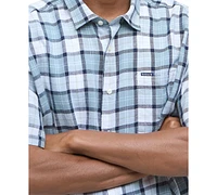 Barbour Men's Midfield Relaxed Fit Short Sleeve Linen Tartan Button-Front Shirt