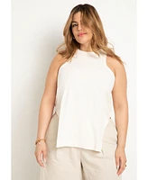 Eloquii Women's Scooped Hem Tank Top