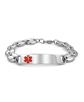 Bling Jewelry Medical Id Bracelet - Marina Anchor Mariner Silver Tone Stainless Steel