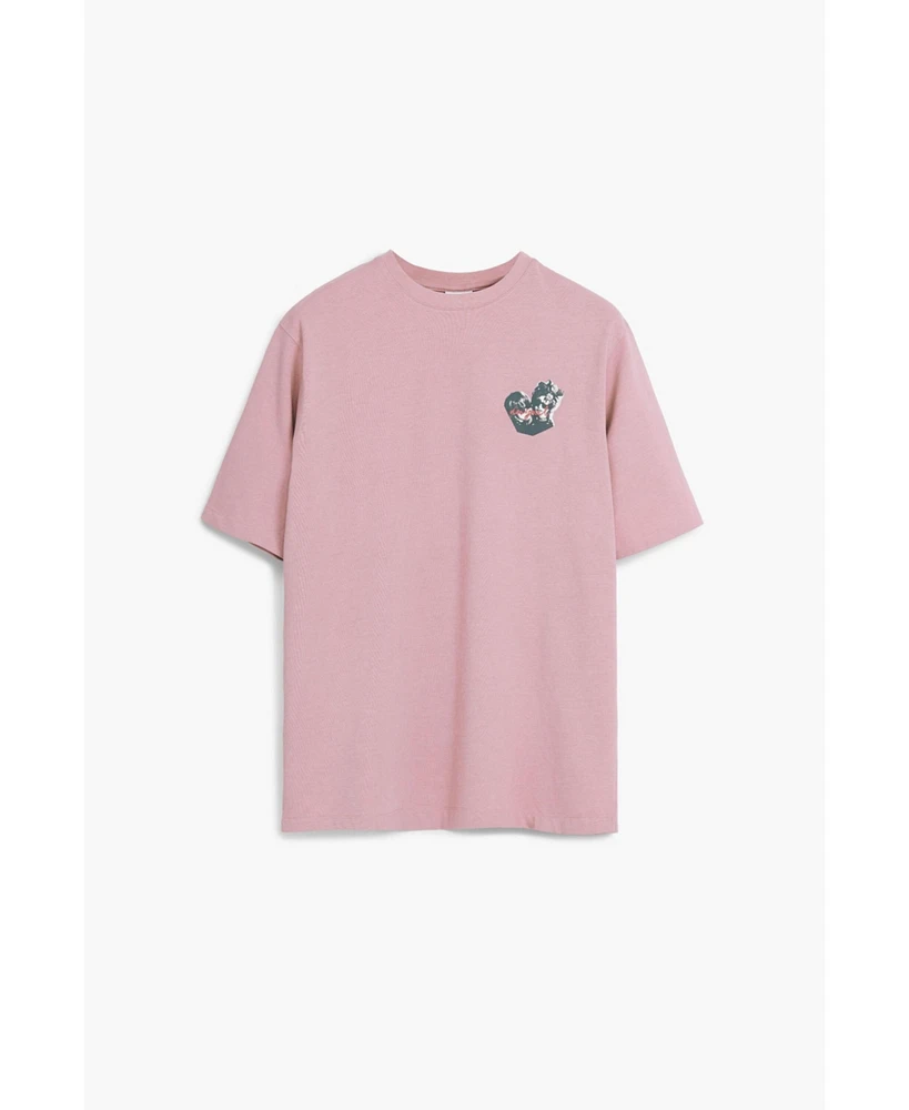 Desigual Men's Lithograph roses T-shirt