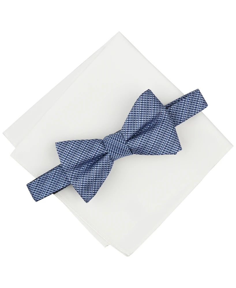 Alfani Men's Balaton Stripe Bow Tie & Solid Pocket Square Set, Exclusively at Macy's