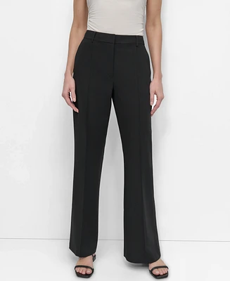 Dkny Women's Pintuck Mid-Rise Flare-Leg Pants