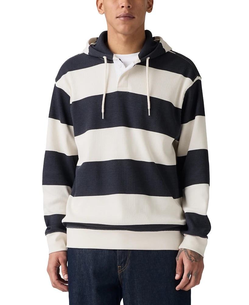 Levi's Men's Relaxed Fit Long Sleeve Thermal Rugby Hoodie