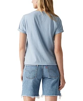 Levi's Women's Margot Cotton Embroidered-Trim T-Shirt