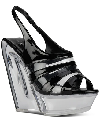Jeffrey Campbell Slo-Mo Vinyl Platform Wedge Sandals
