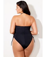 Swimsuits for All Women's Essential Bandeau Adjustable One Piece