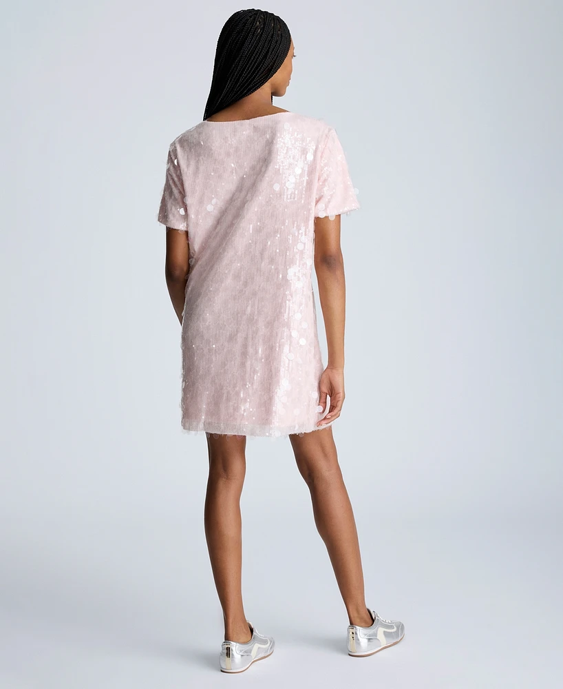 Kenneth Cole Women's Sequin T-Shirt Shift Dress